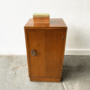 Vintage 1940’s bedside cabinet with decorative handle - Image 4