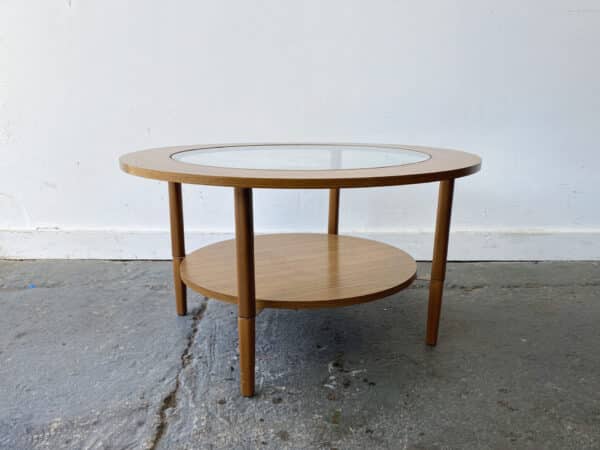 Mid-Century Modern circular coffee table by Schreiber - Image 2