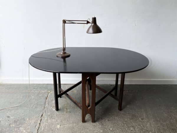Mid-century large G Plan Fresco drop-leaf gate leg extending dining table - Image 6