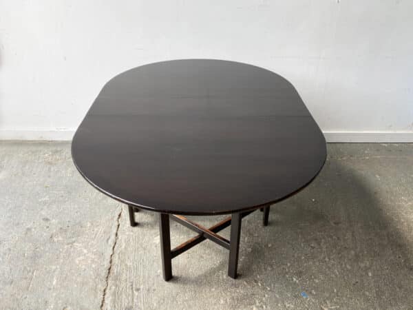 Mid-century large G Plan Fresco drop-leaf gate leg extending dining table - Image 7