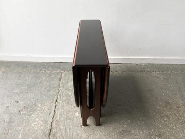 Mid-century large G Plan Fresco drop-leaf gate leg extending dining table - Image 9