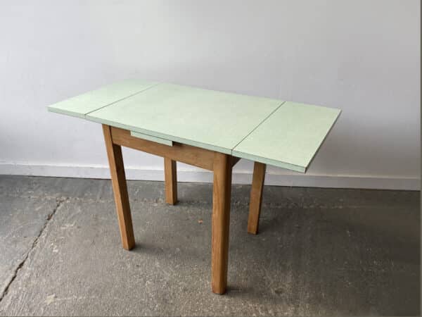 Mid-Century Vintage Draw-Leaf Kitchen Dining Table with Formica Top - Image 7