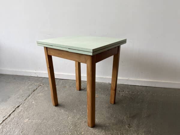 Mid-Century Vintage Draw-Leaf Kitchen Dining Table with Formica Top - Image 5