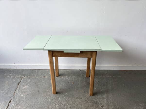 Mid-Century Vintage Draw-Leaf Kitchen Dining Table with Formica Top
