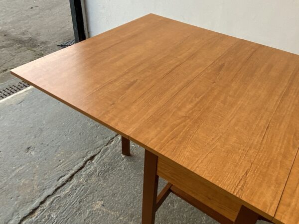 Mid-Century 1960s retro vintage large drop leaf table - Image 2