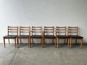 1960/70s Mid-Century set of 6 dining chairs by Schreiber Furniture