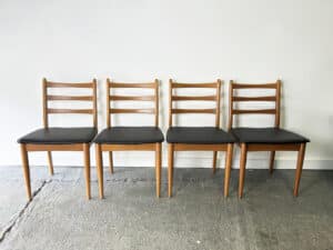 Mid-Century set of 4 dining chairs by Schreiber Furniture